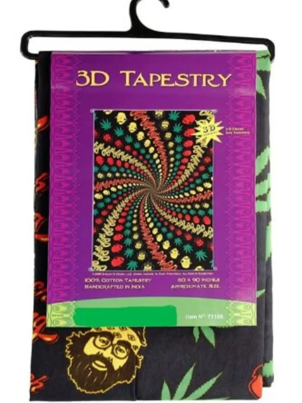 Cheech & Chong Rasta Spiral Tapestry ~ Officially Licensed ~ 60